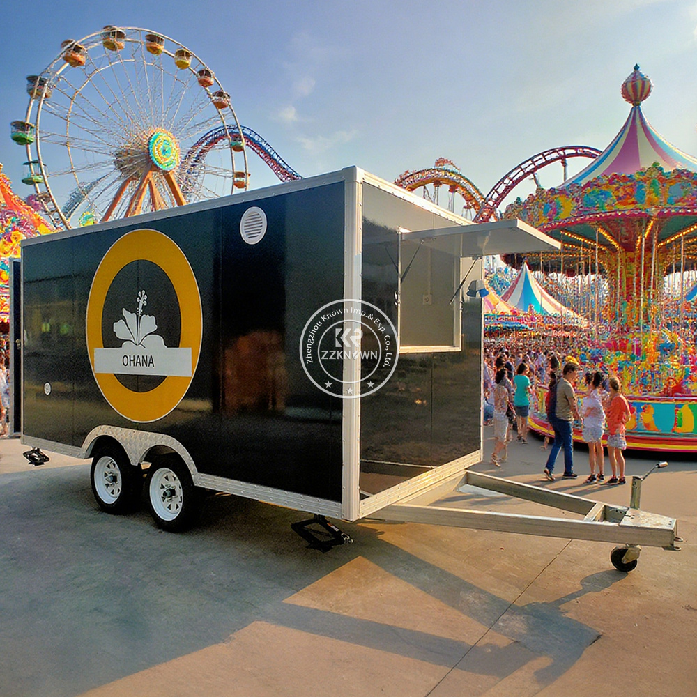 Grill Food Truck Outdoor Mobile Kitchen Fully Equipment Ice Cream Cart Hot Dog Pizza BBQ Trailer Custom Food Truck Trailer-image-1069993560