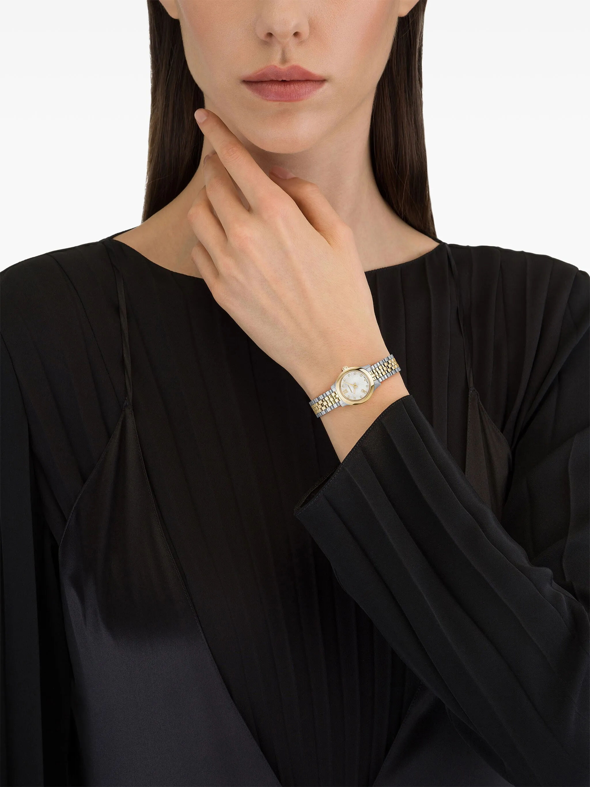 Ragamo Duo womens wrist watch fine jewelry Copper K Gold Plated with box necklace for women designer necklace rose gold Valentine gift