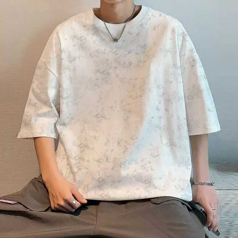 2025 Hot Sale Fashion Mens Summer Breathable Tie Dye Round Neck Tee Cool Comfort Summer Casual Top New Fabric Trendy W250806