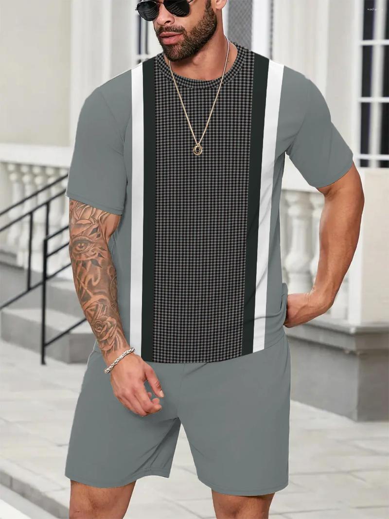 Men's Tracksuits Summer -selling Fashion Trend Casual 3D Printing Suit Breathable Quick-drying Comfortable T-shirt Shorts