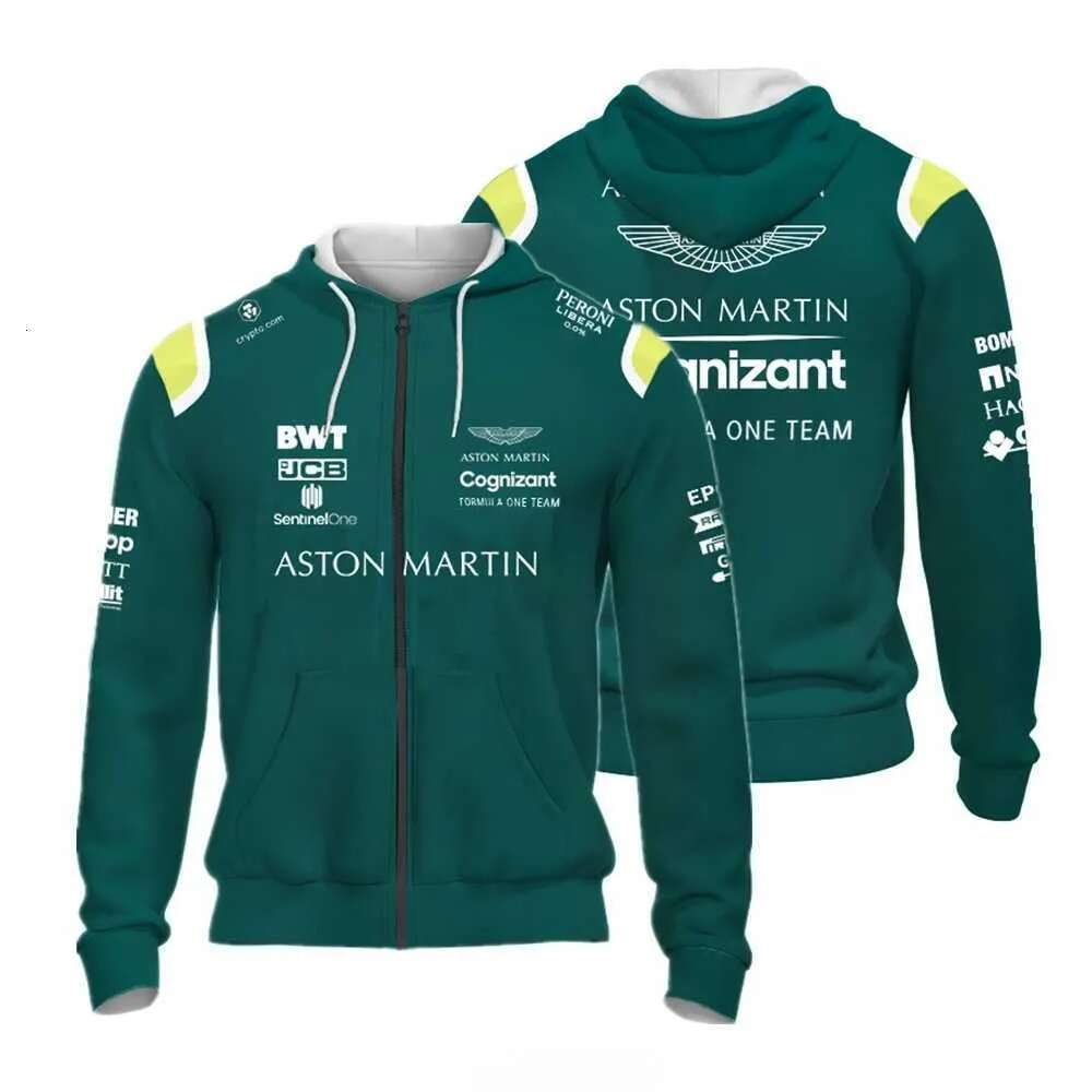 Mclaren F1 Jacket Designer Mans Luxury Brand 2025 Aston Martin Racing Alonso Leisure Sport Hoodie Formula One Oversized Mens Ladies Zip-Up Jacket F1