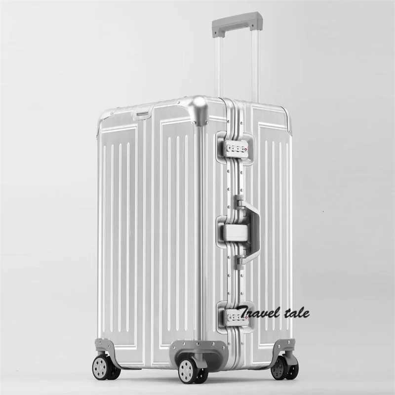 262830 Inch Big Aluminum Trolley Suitcase Trunk Metallic Large Rolling Luggage Bag On Wheels W250805-image-1069931765