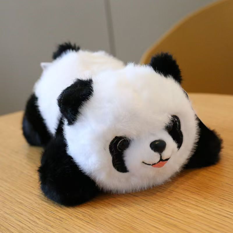Plush Toy Realistic Giant Panda Doll Pillow Girlfriend Gift 40cm W260306-image-1096682225