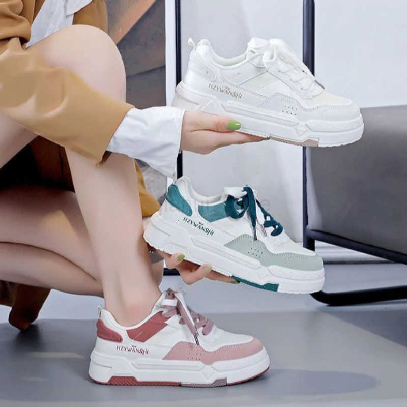 Chunky White Platform Sneakers Spring New Sport Versatile Women High Top Luxury Designer Brand High Quality Shoes for Women M250806