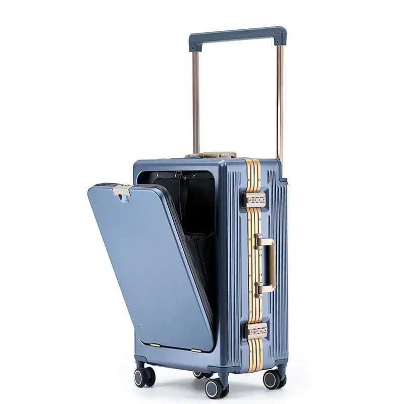 202428 Inch Retro Spinner Rolling Luggage Laptop Trolley Suitcase Bag On Wheels W250805-image-1069931922