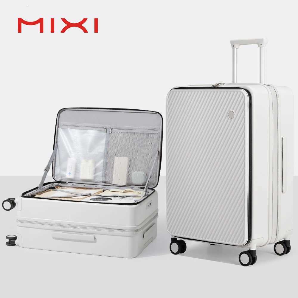 Mixi Expandable Carry On Luggage PC Hard Shell Suitcase Top Opening Rolling Travel Suitcases with Spinner Wheels TSA Lock M9296 W250805-image-1069931656