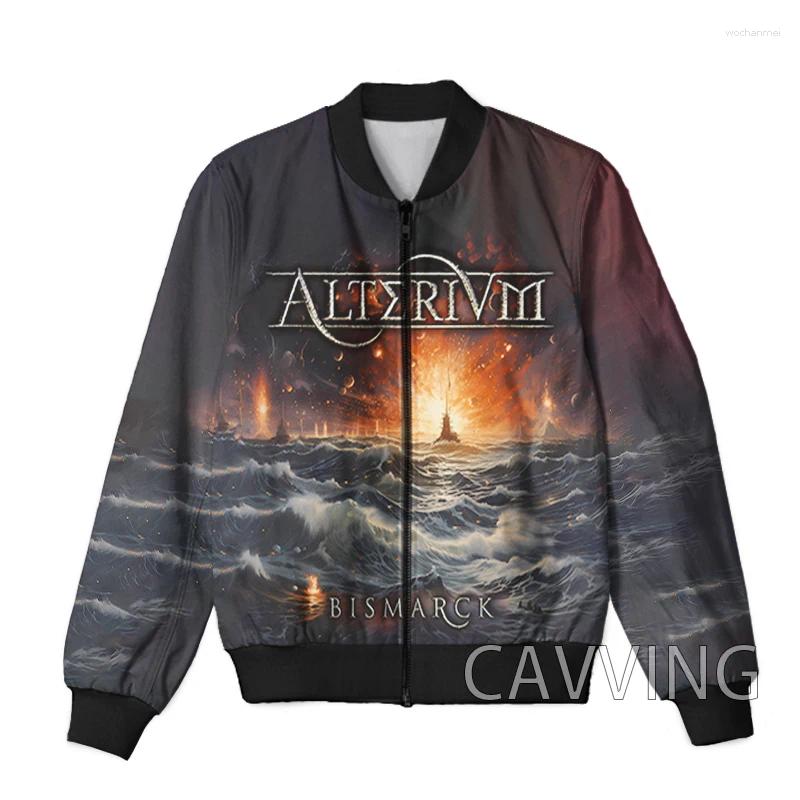 Men's Jackets Fashion Women/Men's 3D Print Alterium Band Zipper Bomber Men Overcoat Mens Coat Zip Up