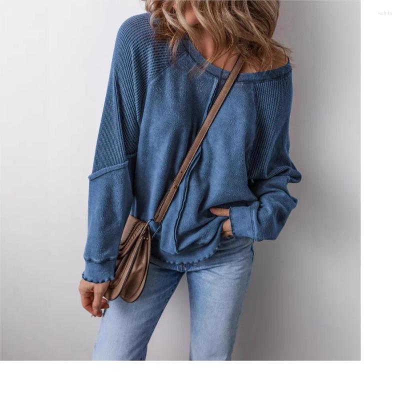 Women's Hoodies 2025 Casual Spring Autumn Striped Hoodie Fashion Pullover Sports Top Round Neck Long Sleeve Spliced Loose Women Llothing