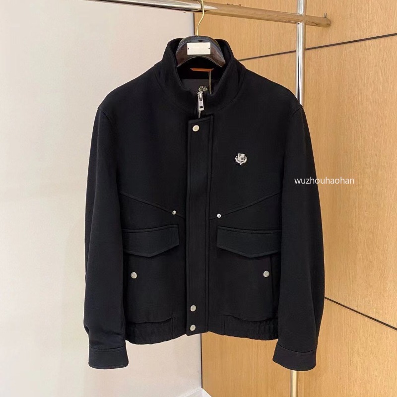 Men Jackets Autumn and Winter High-end Business Leisure Stand Collar Cardigan Jacket Coat L1289