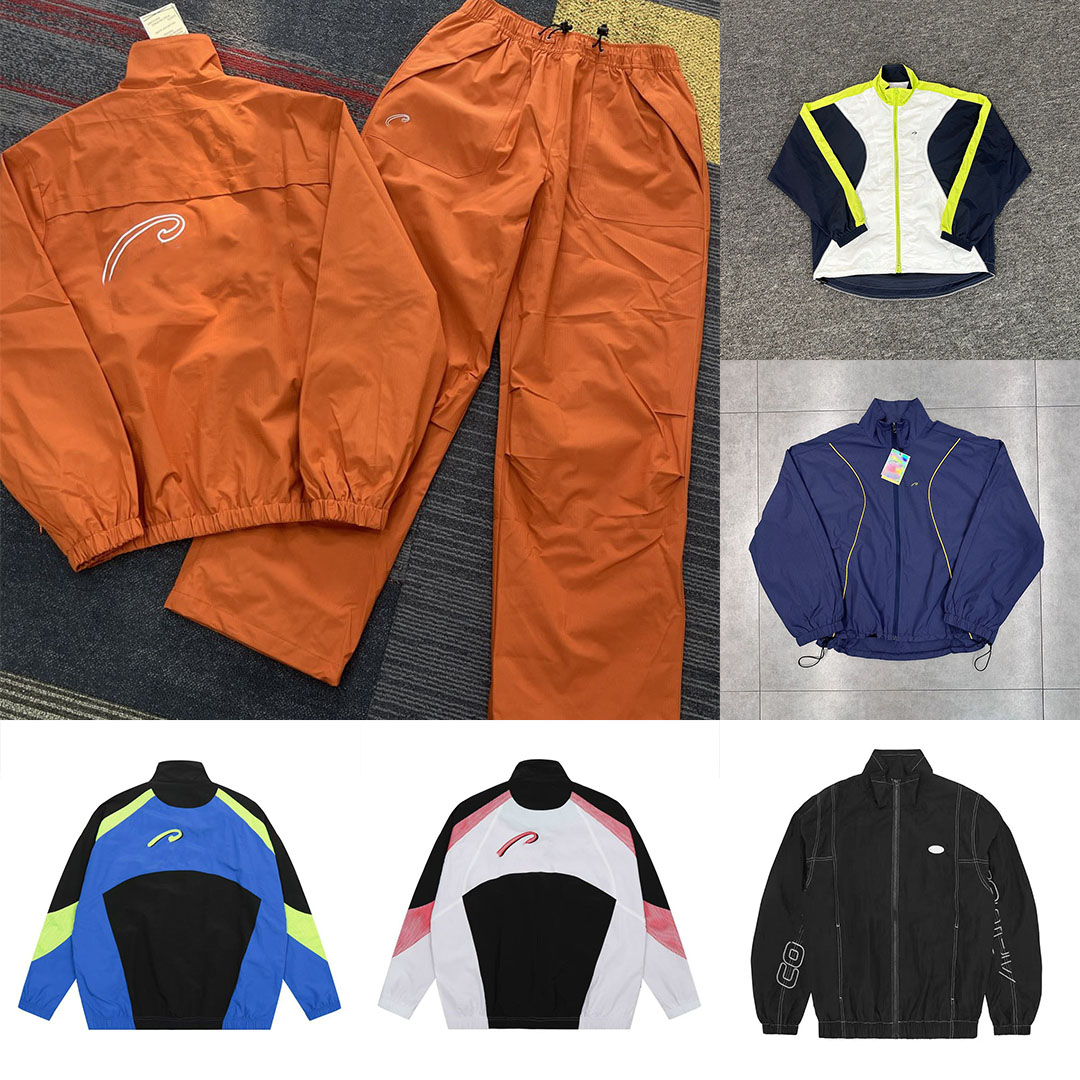 Designer Mens Tracksuit Fashion Patchwork Jacket Stand-up Collar American Trendy Streetwear Winter Windproof Coat