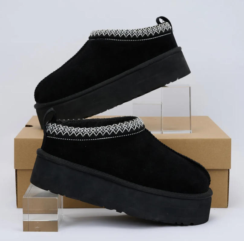 Tasman Slippers Chestnut Fur Slides Sheepskin Slippers Mules Men Ultra Mini Platform Boot Upper Comfort Fall Winter
