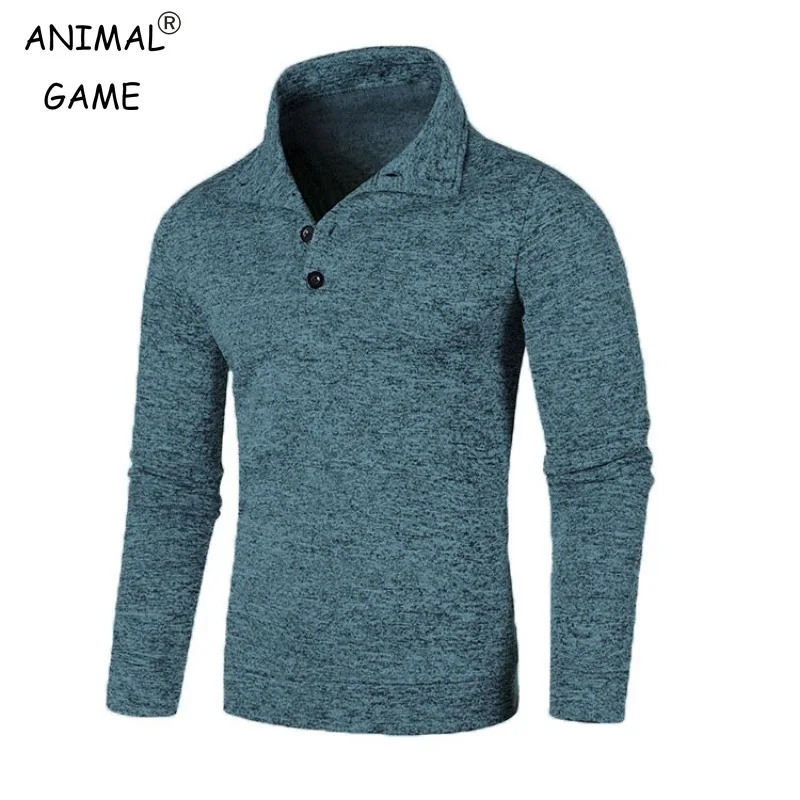 Sweatwear Long Sleeve Solid Color Turtleneck Men Button Winter Autumn Pullover Warm Sweaters Jumper Slim Fit Casual Sweashirts 250805