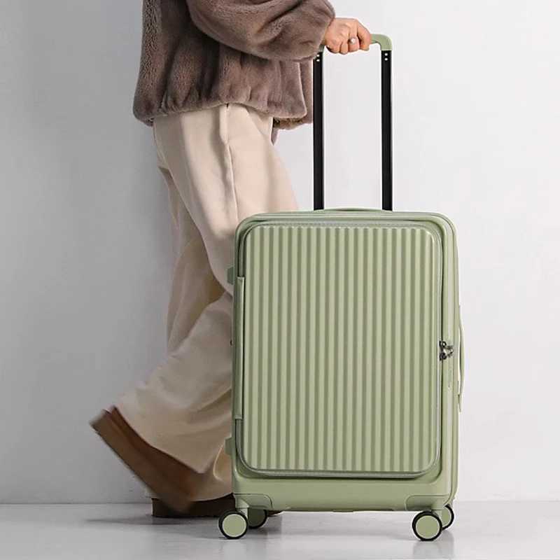 1 9 Side Opening Luggage Expandable Trolley Case Front Opening 20 inch Boarding Case Suitcase 24/26/28 inch W250805-image-1069931573