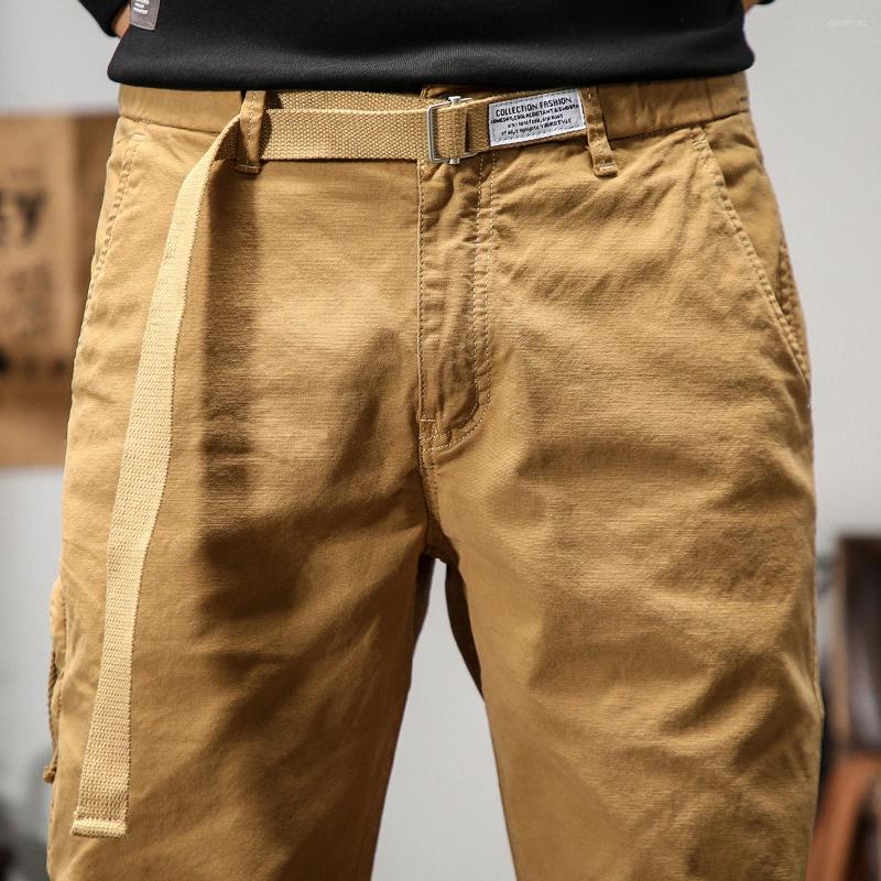 Men's Pants Denim Trousers Jogging Men Cotton Size Zipper Black Brown Cargo Winter Thick Tactical Overalls