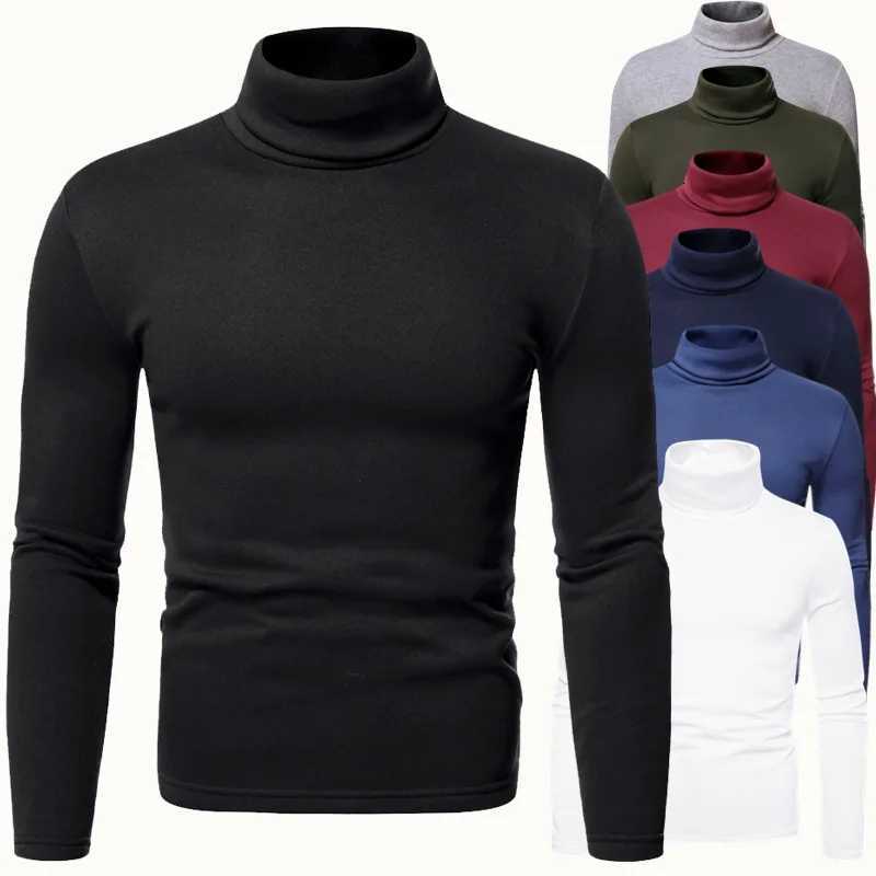 Mens Turtleneck Sweater Design Long Sleeve Shirt Top W250806