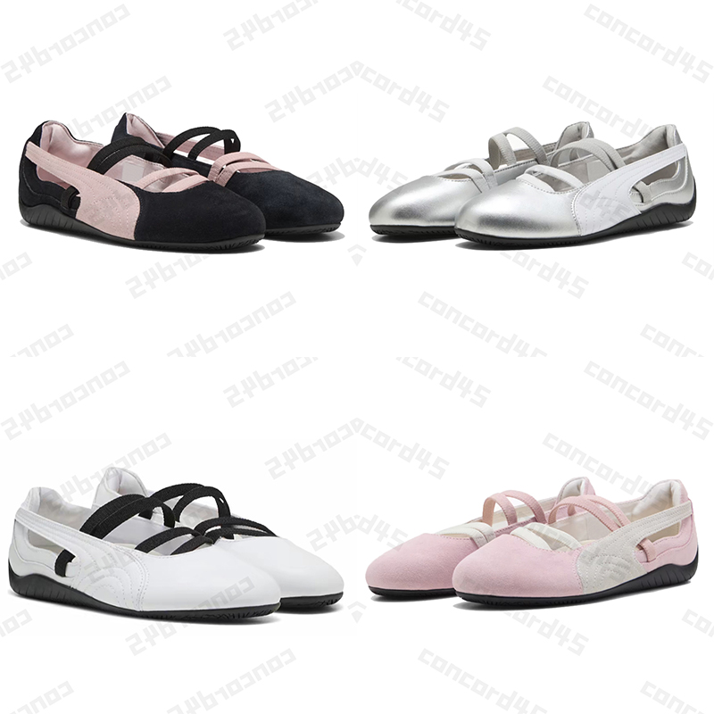 Womens Sandals Top Quality Leather Ballet Platform Sandal designer Slipper Women Flat Slippers mens Slides Black Mauve Mist Whisp of Pink White Silv