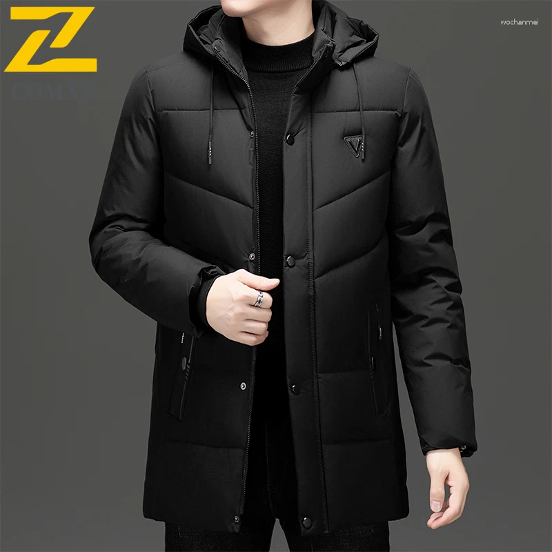 Men's Down 2025 Hooded Parka Fashion Luxury Winter Leisure Padded Jacket Outdoor Waterproof And Warm Cotton Puffer