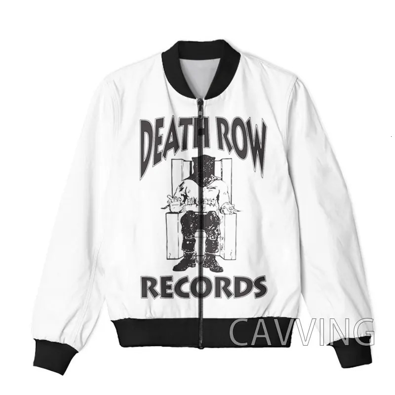 Fashion Women/Mens 3D Print DEATH ROW Zipper Bomber Jackets Men Overcoat Mens Coat Zip Up Jackets 250801