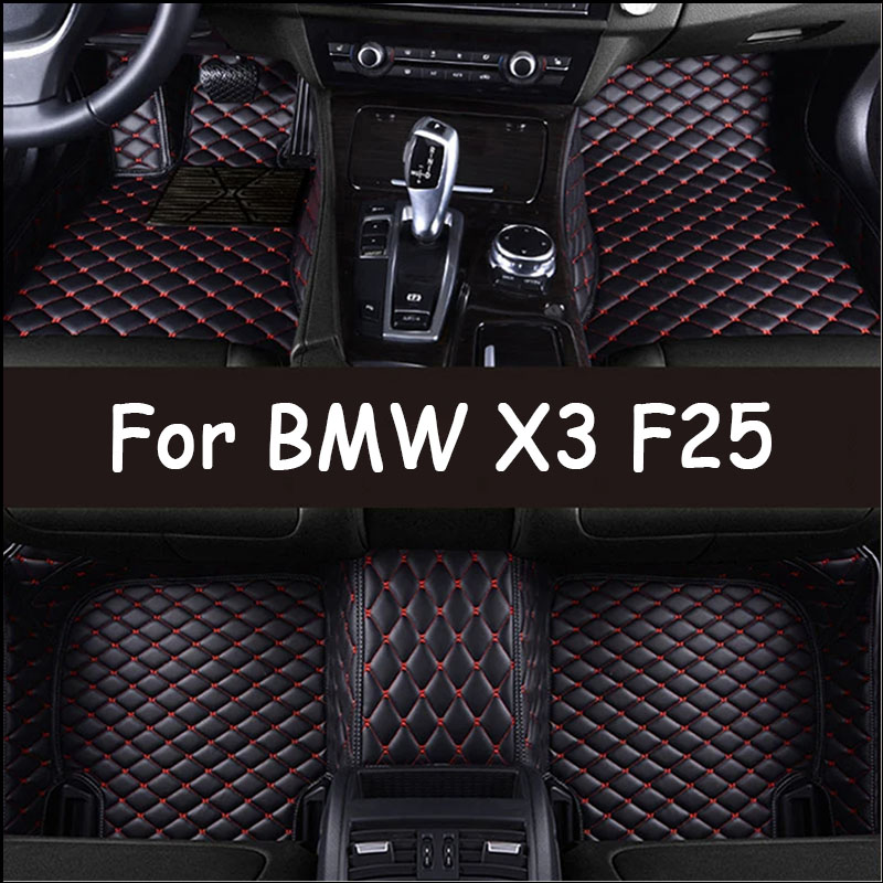 Custom Automotive Car Floor Mats For X3 F25 2011 2012 2013 2014 2015 Auto Luxury Leather Men Women Car Mats Full Coverage-image-1069953415