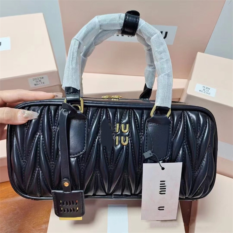 Bowling Bag Women's handbag Satchel designer bag Quilted Crossbody Bowling Bag Boston bag Pleated shoulder bag Cross Body bag Purse Clutch Mini