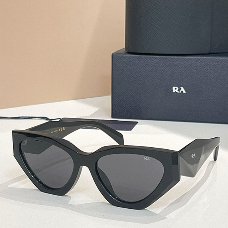 Retro Womens Gentleman Symbole Sunglasses SPRC07S Designer Cat Eye Sunglasses Temple Three Sides Geometry Pattern Elegant Men Driving UV Protection