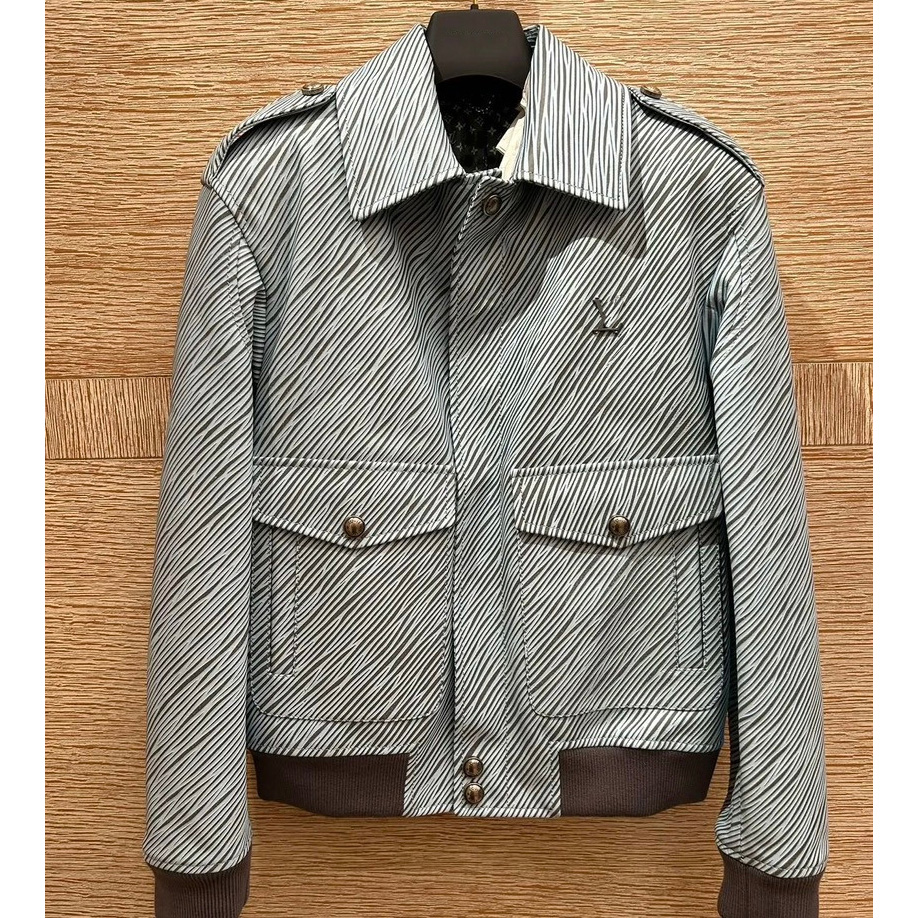TOP Men's plus size Outerwear Coats Genuine Leather Jacket Designer Jacket hoodie hooded casual fashion color stripe printing top quality 4g31h