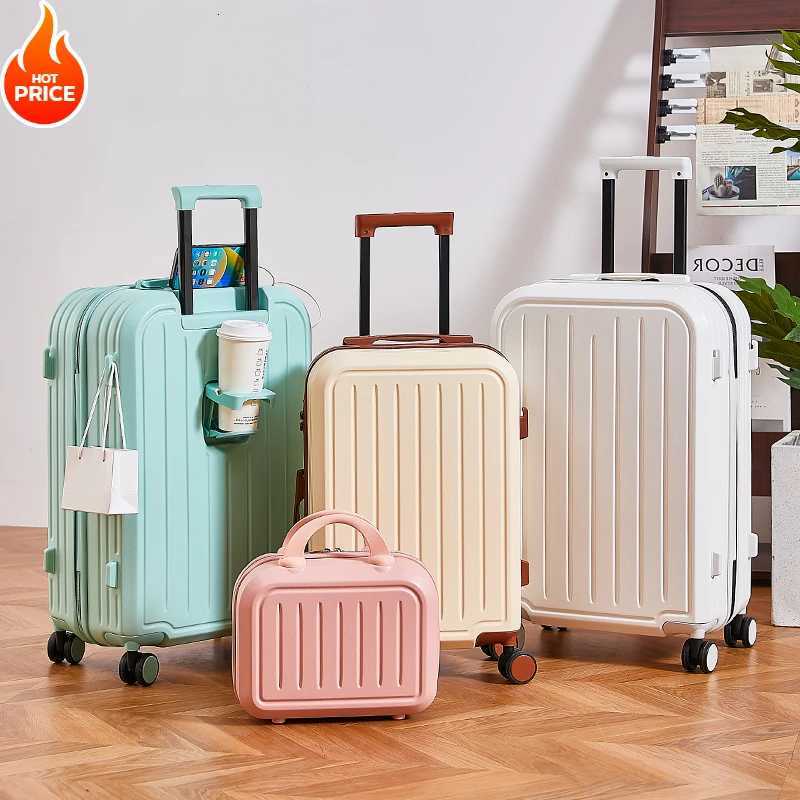20-28 Inch Aluminum-Magnesium Luggage Carry-On Trolley with Cup Holder and 4-Wheel Spinner-Durable Lightweight Travel Suitcase W250805-image-1069932139