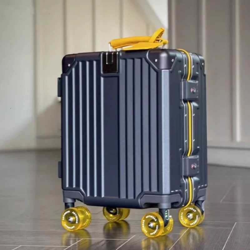 14 Rolling Luggage Lightweight Travel Boarding Suitcase with TSA Lock Aluminum Frame Trolley Bag Carry-ons No Need to Check In W250805-image-1069931980