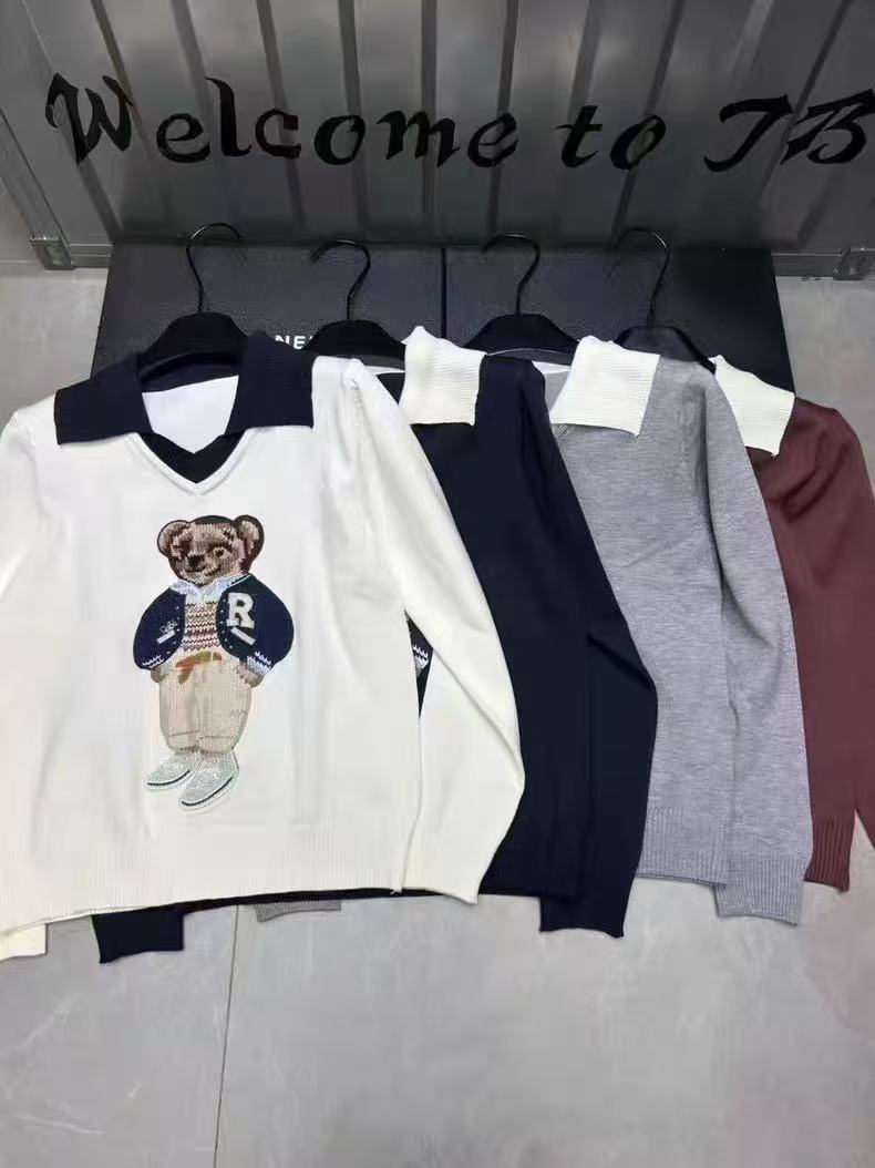 Womens Sweaters Designer Cashmere Sweater Loose Round Neck clothes Fashion Versatile Embroidery Knit Bottom Shirt Pullover