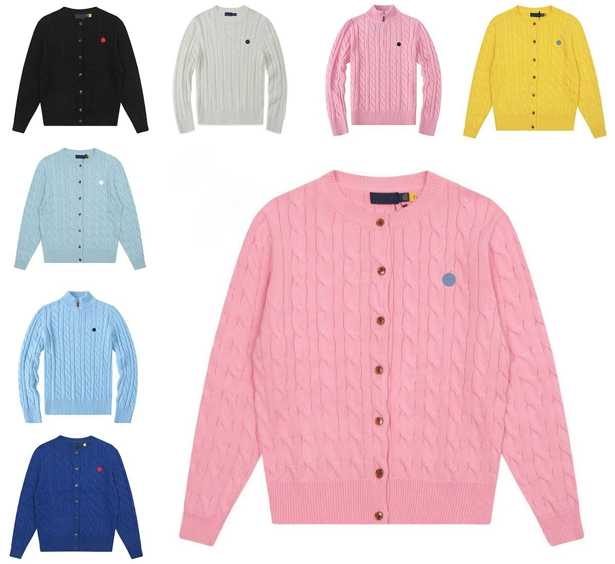 Designer Sweater Men Polo Cashmere Sweater Embroidery Womens Pull Quarter Zip Jumper Wool Knit Cardigan Sweaters Femme Fashion Long Sleeve Tops 999