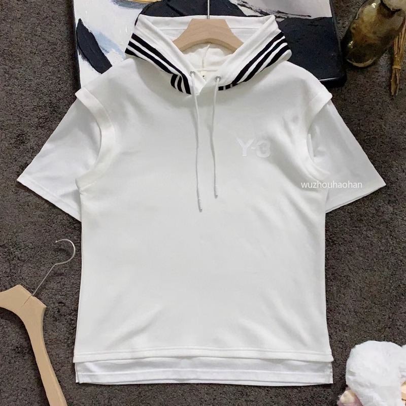 Short-sleeved T Shirt Mens y3 Summer Loose Hoodie Leisure Sports T-shirt Y1289