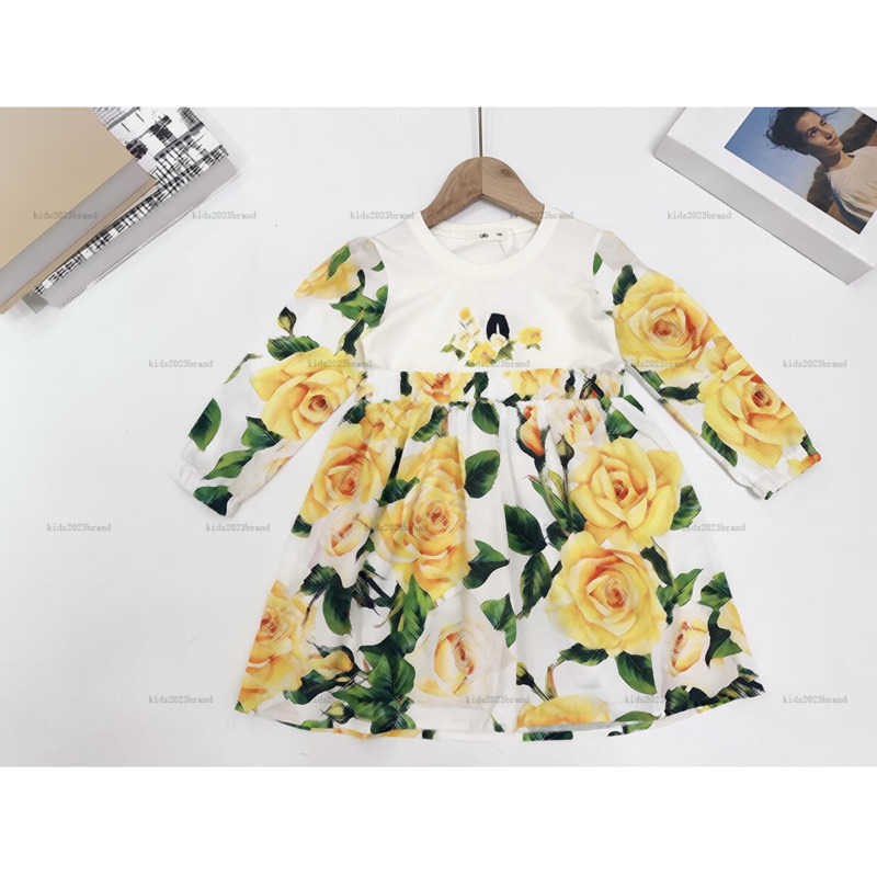 New Girls dress kids dress designer Baby Clothes girls dresses Long sleeve shirt design baby skirt A222X06N050-image-907587944