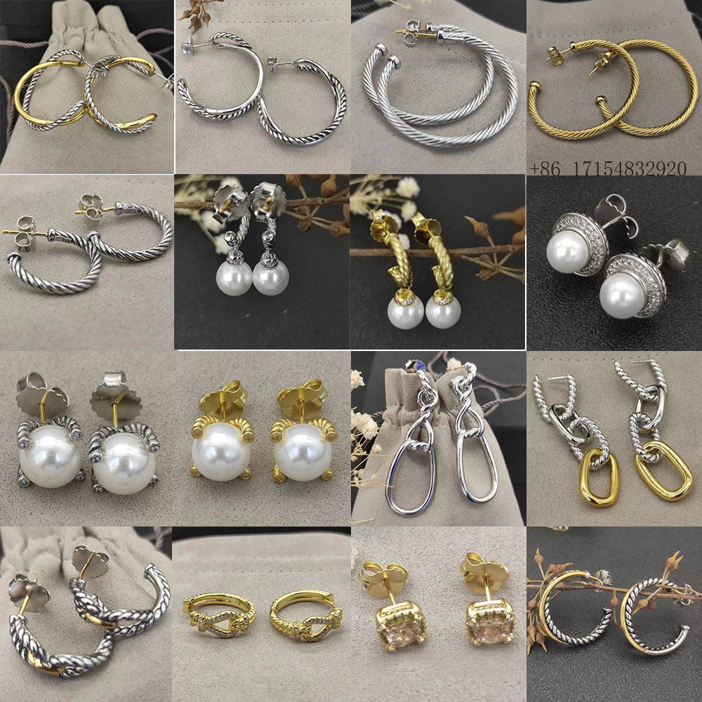 2025 New High Quality Fashion DY Jewelry Retro Versatile Women's Earrings Valentine's Day Gift Hot