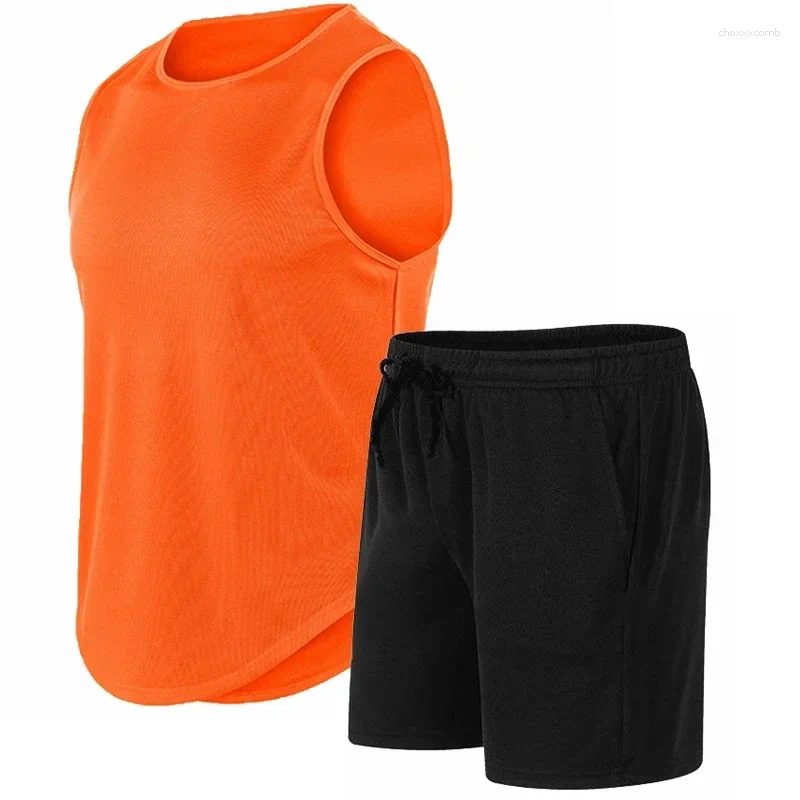 Men's Tracksuits Summer 2025 Basketball Set Sleeveless T-shirt Shorts 2 Sets Of Running Fitness Quick-drying And Breathable