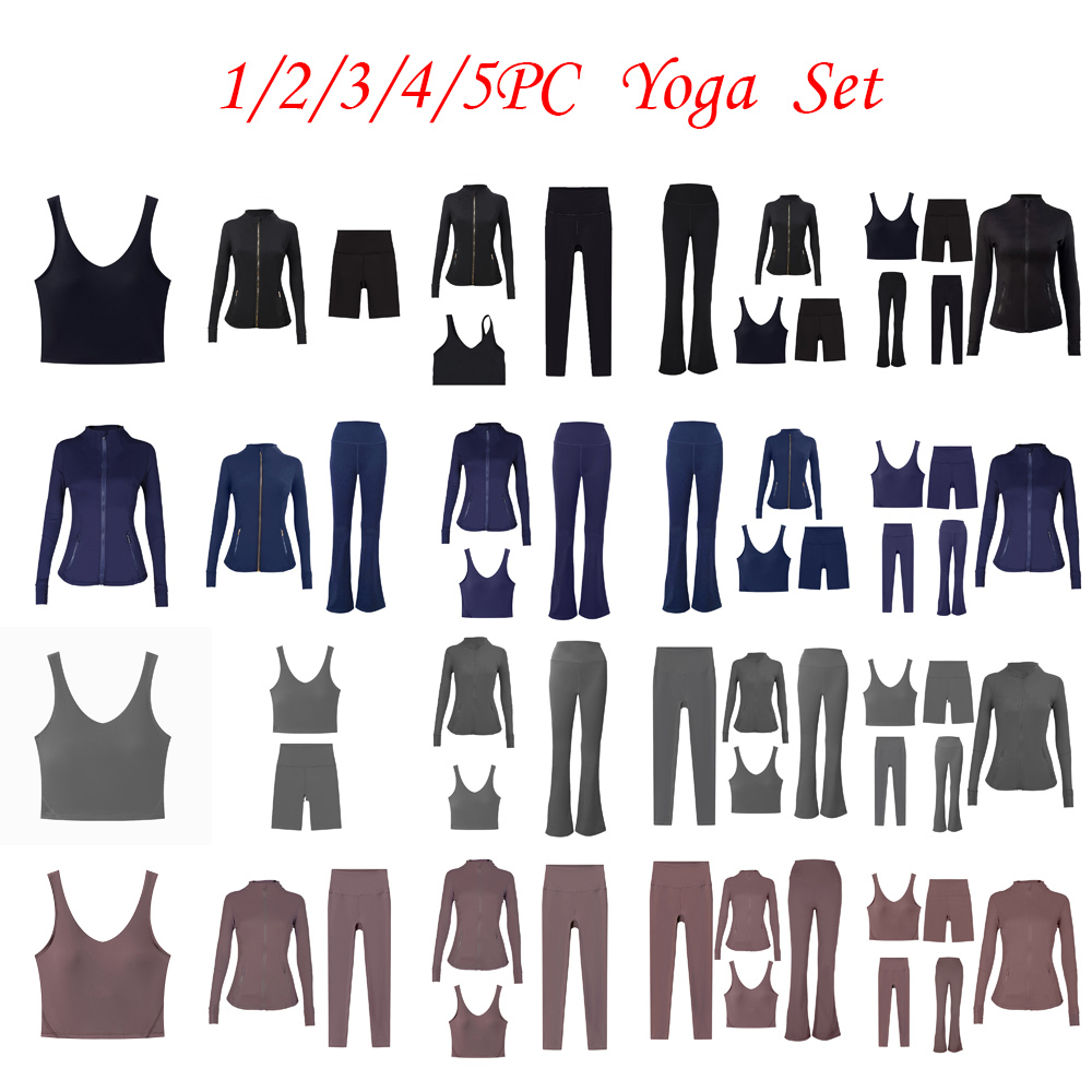 7 Size Yoga Set Gym Set Jacket Bra Leggings Set Style Sports Jacket Zipper Coat Elastic Sportswear Pants Fitness Set for The Gym Womens Fitness Runn