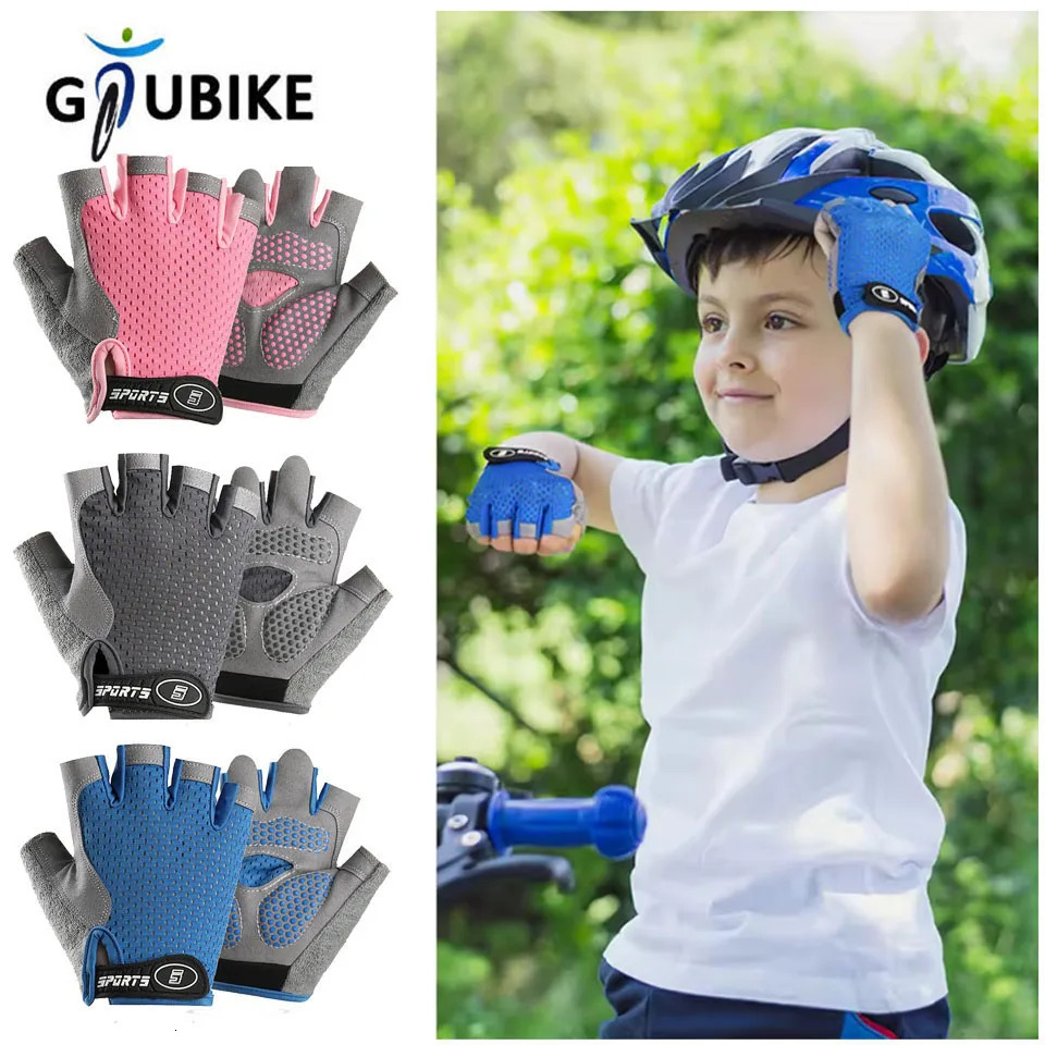 GTUBIKE Outdoor Sports Cycling Half Finger Gloves For Boys Girls Antislip Breathable Thin Spring Summer Bicycle Riding 250729