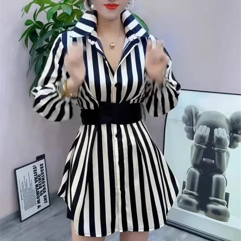 Womens Long Sleeve Dresses Splicing A Line Korean Style Female Dress On Promotion Fashion Summer Sensual Sexy G er X 250801