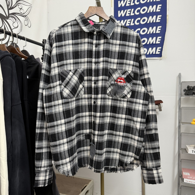 Vintage Men's Plaid Long Sleeve Shirt Spring Autumn Fashion Comfortable Shirts Tops