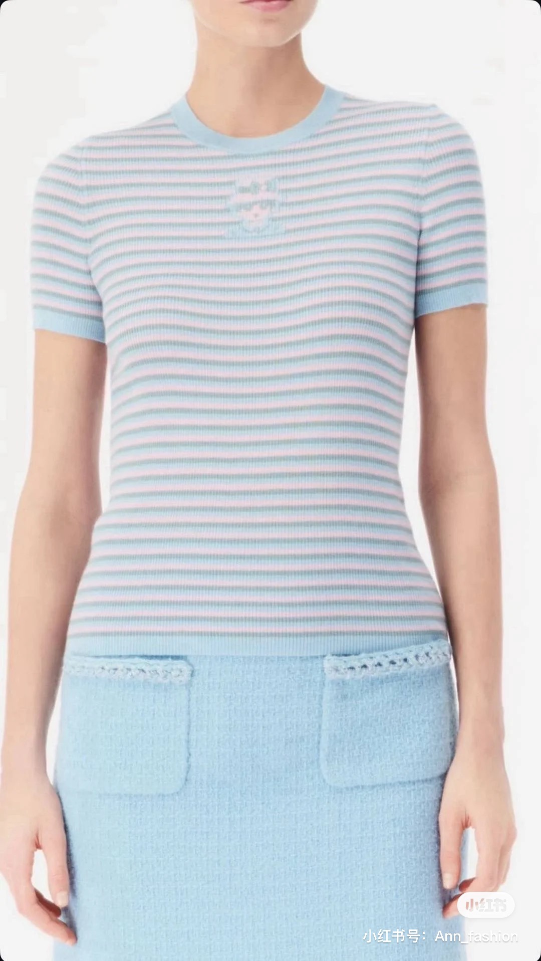 Chan tops 2025 designer t shirt women high quality designer top tank top striped pink top designer clothes women womens tops elasticity crop top top