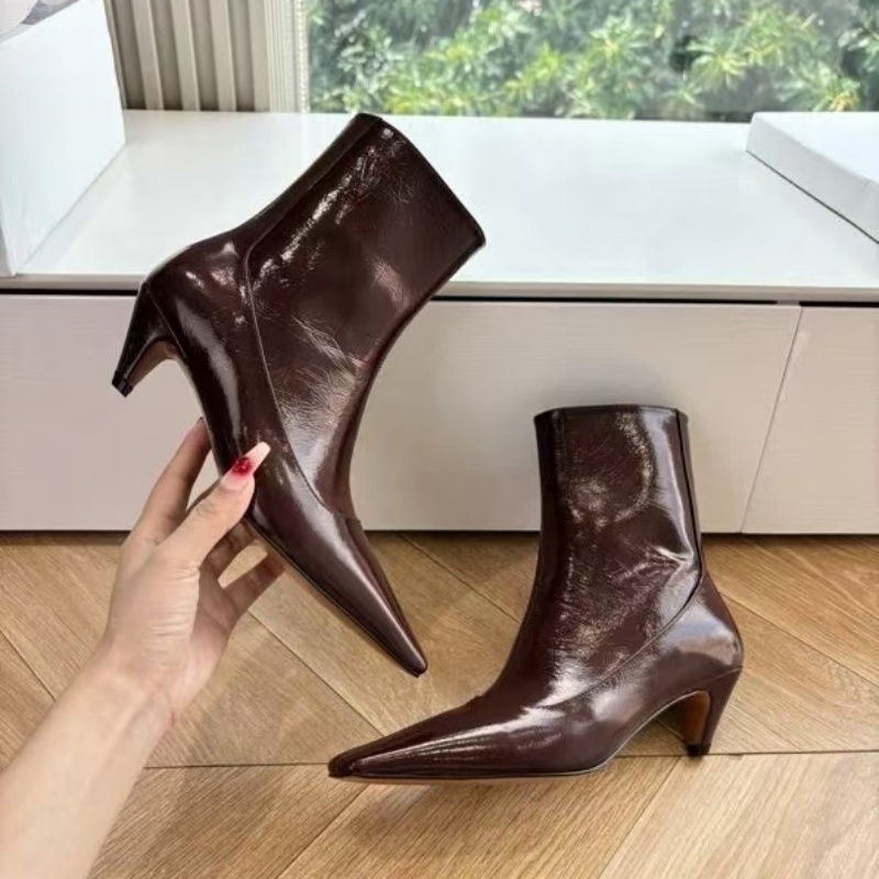 Women's boots Designer Boots Chunky Ankle Boots suede boot Genuine leather heel boots Square Pointed Toe kitten heel boots Knight booties sneak