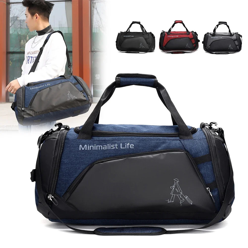 Waterproof Nylon Gym Bags Outdoor Yoga Sports Training Handbag Men Women Fitness Travel Storage Sport Bags Dry Wet Separation 250729