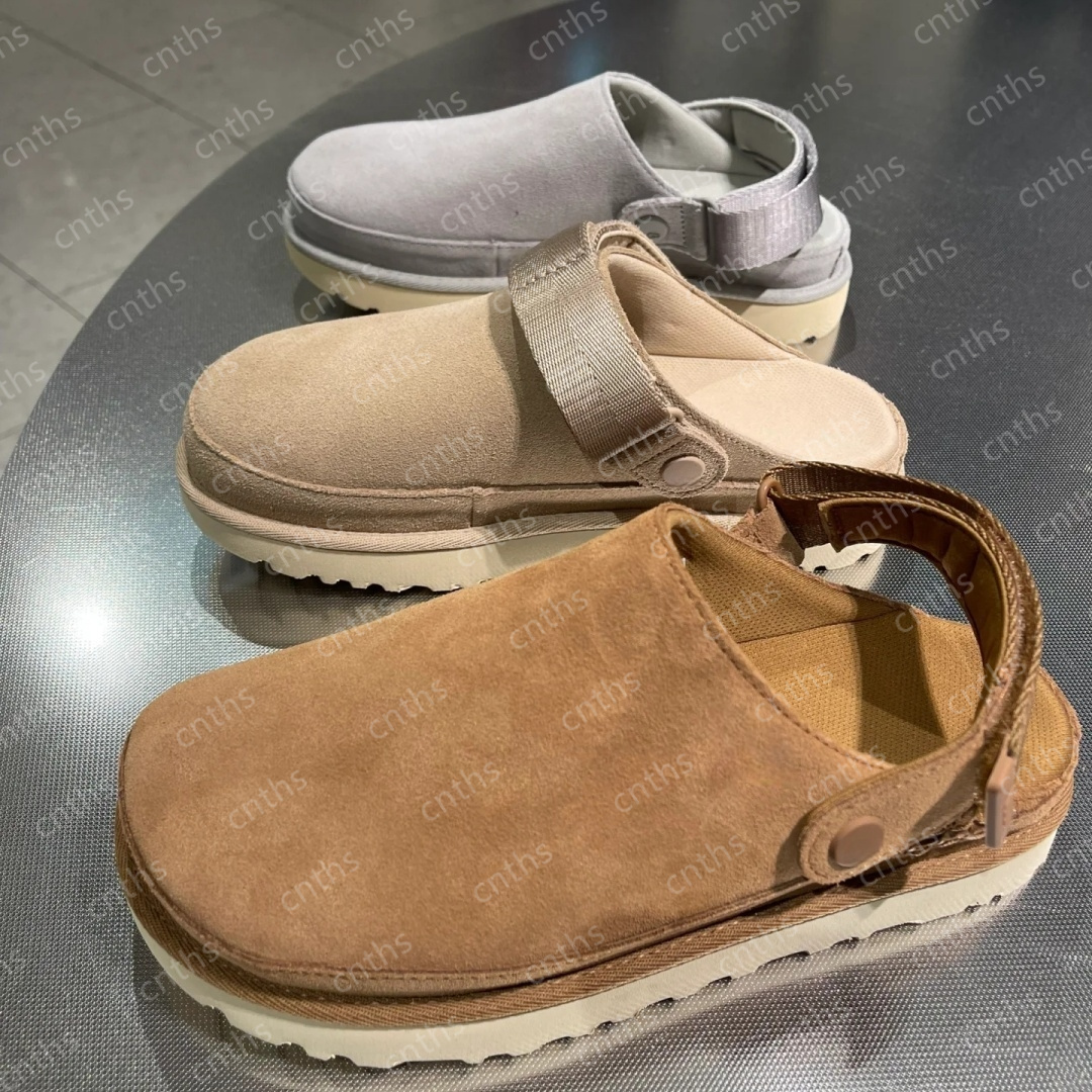 Designer Goldenstar Clog Slippers Clogs Slides Dad Sandal Golden star Beach Women Men Tazz Tasman Fall Driftwood Chestnut Beige Sand Winter Summer S