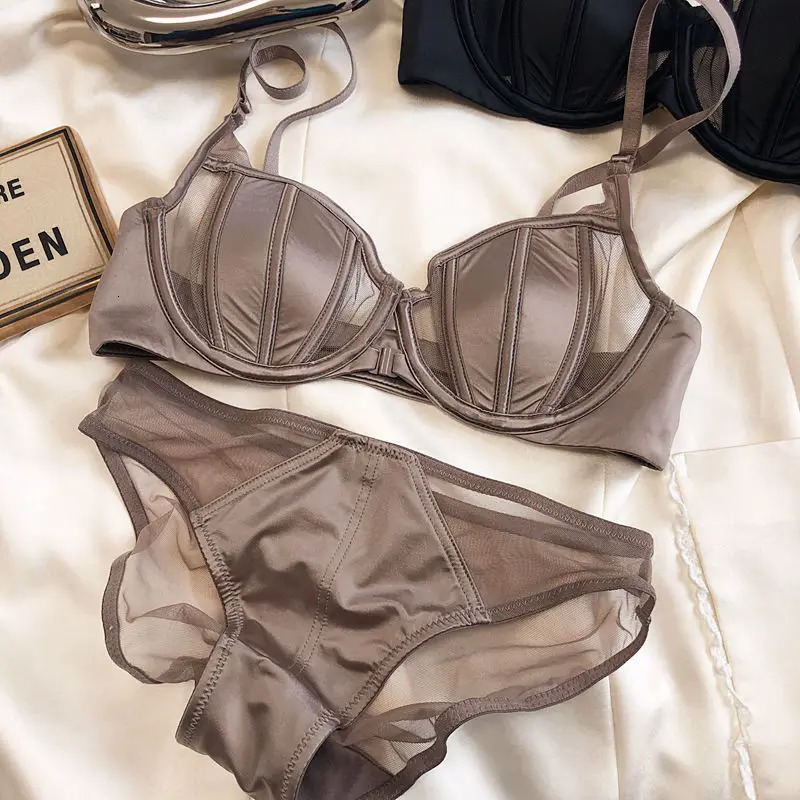 2 Pieces Summer Thin Cup Women Underwear Sexy Front Buckle Push Up Bra Set Adjustable Strap Brassiere Beautiful Back Lingerie 250804