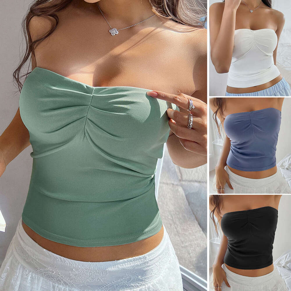 Bestseller Diyun 2025 Spring Summer Women's Y2k Sweet And Spicy Knitted Versatile Base Tube Top Ddmylion