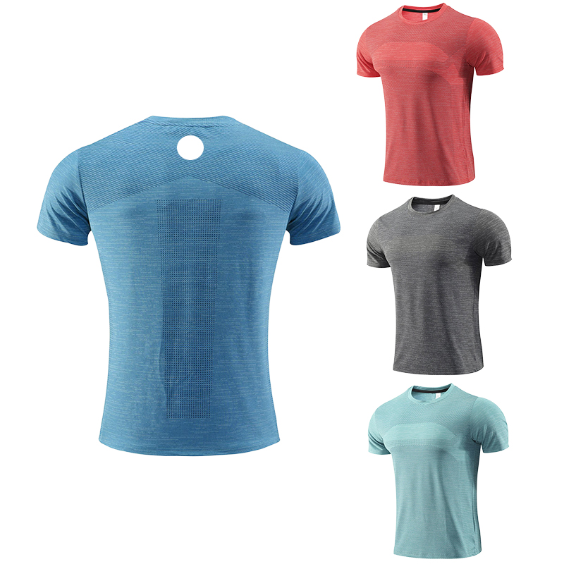 Men Outdoor Shirts New Fitness Gym Football Soccer Mesh Back Sports Quick-dry T-shirt Skinny Male
