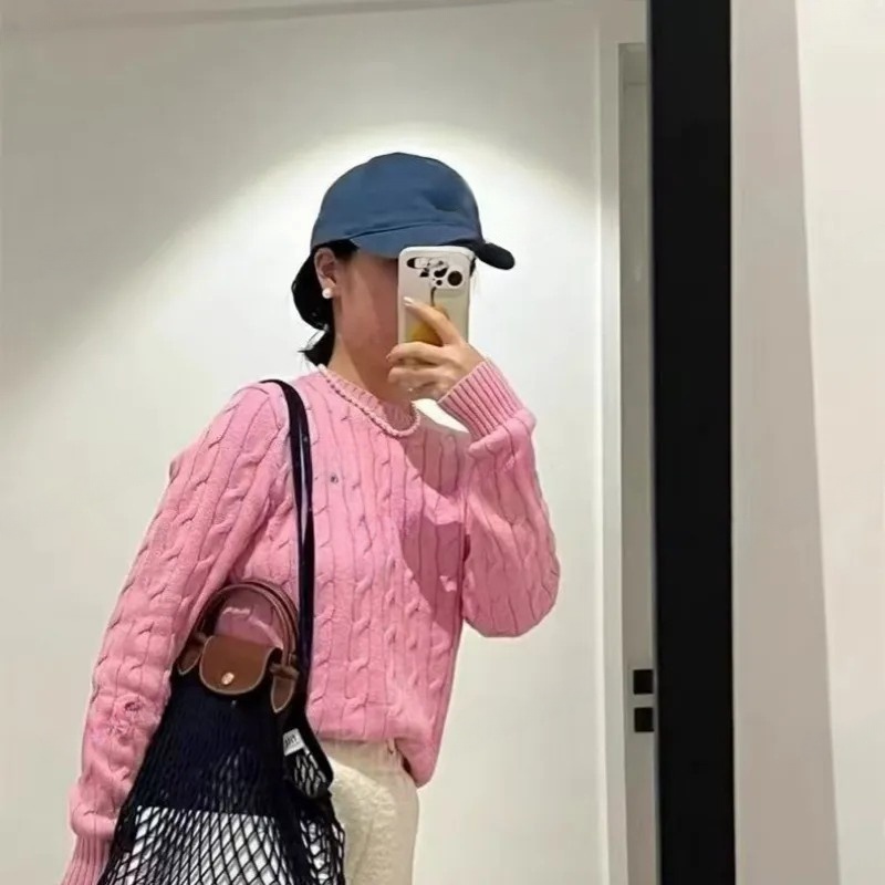 Designer polo sweater women sweaters fashion clothing women pull cardigan Polos knit cardigans Shirts Long Sleeves Woman Classic Sweatshirt Tops eu