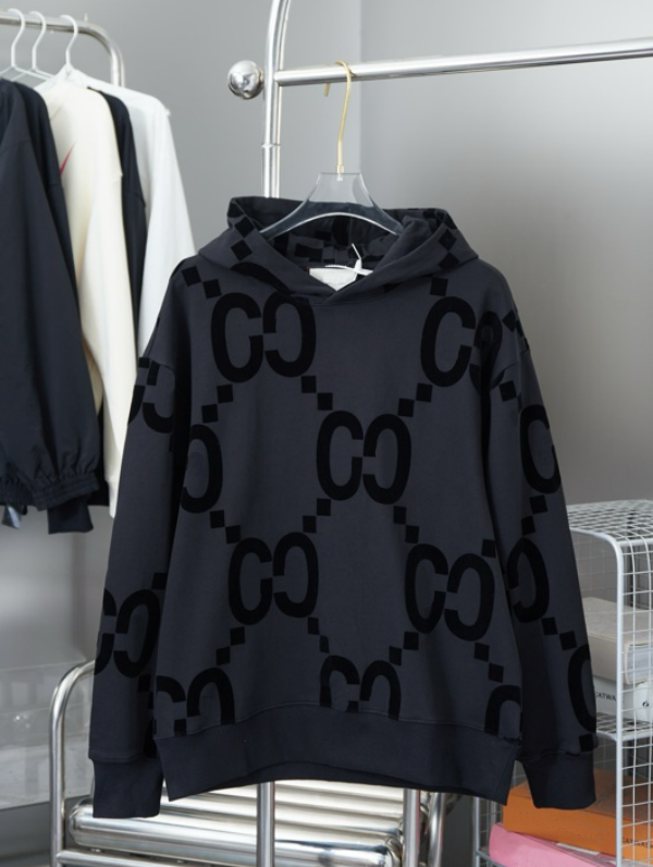 New AOP jacquard letter knitted sweater in autumn / winter acquard knitting machine e Custom jnlarged detail crew neck cotton Designer hoodies C422H