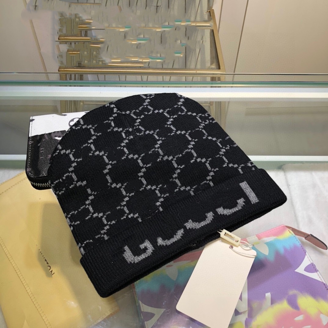 hat Knitted Beanie brand Designers thickened winter outdoor cashmere men's and women's fashion hats-image-933885792