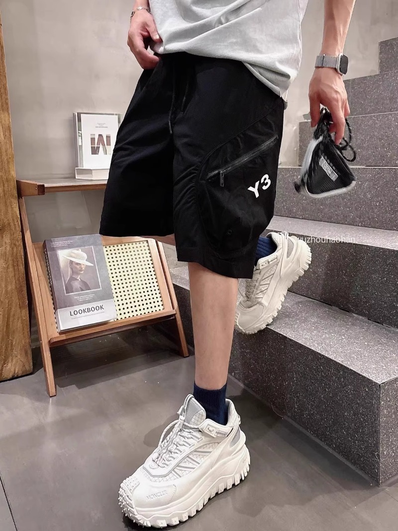 Summer Thin Quick-drying Shorts Y3 Mens Zipper Pocket Leisure Outdoor Fitness Pants Y1289