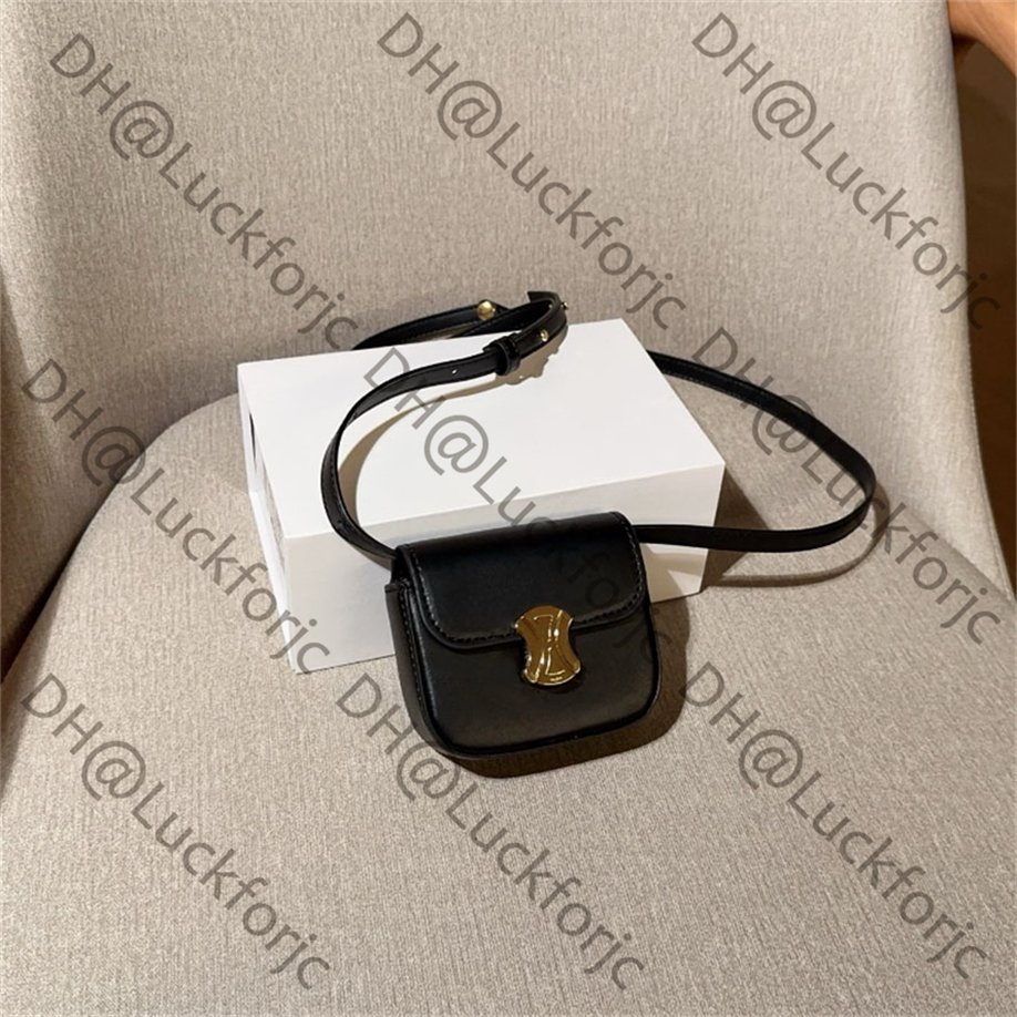 Women Designer Claude Mini Chain Leather Shoulder Luxury Shiny Calfskin Cosmetic Bag Size 11x9x4cm-image-1112148579